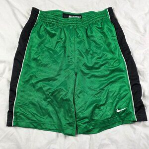Nike Basketball Mens Size Medium Green Black Athletic Shorts Casual Running Walk